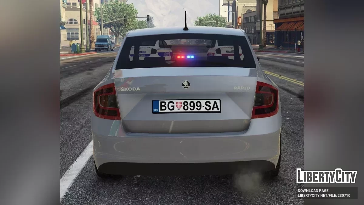 2014 Skoda Rapid Policija Srbije / Serbian Police Pack Marked / Unmarked [ELS | Non-ELS | Replace | Template | 4K] / GTA 5