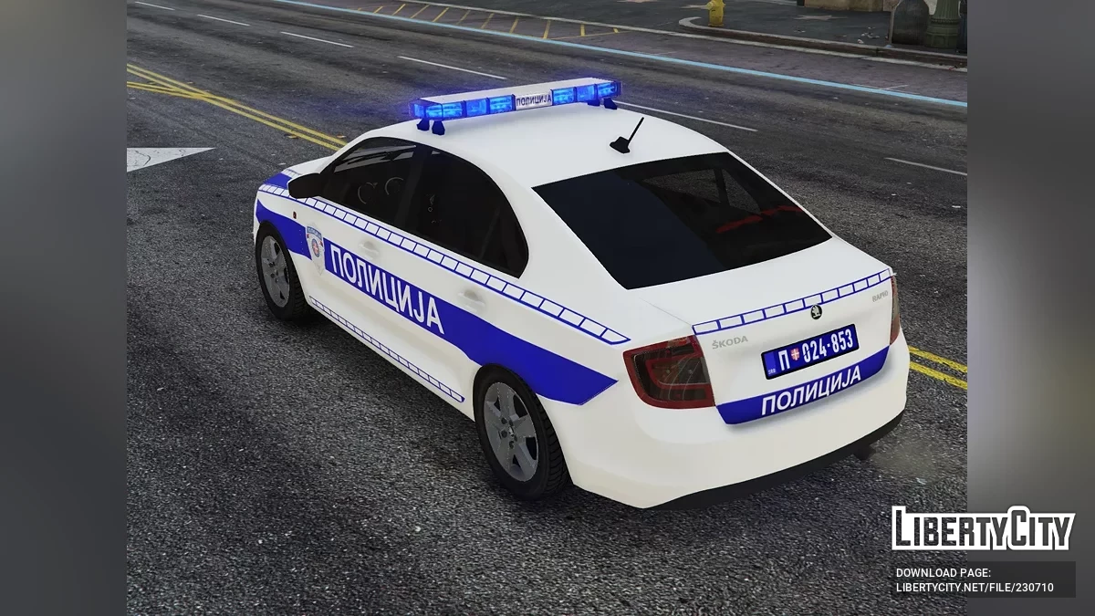 2014 Skoda Rapid Policija Srbije / Serbian Police Pack Marked / Unmarked [ELS | Non-ELS | Replace | Template | 4K] / GTA 5