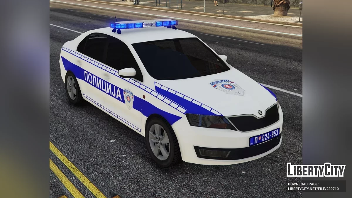 2014 Skoda Rapid Policija Srbije / Serbian Police Pack Marked / Unmarked [ELS | Non-ELS | Replace | Template | 4K] / GTA 5