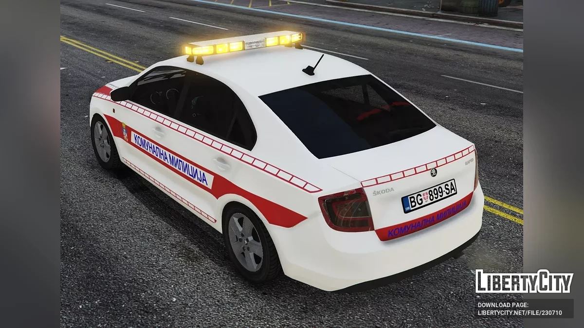 2014 Skoda Rapid Policija Srbije / Serbian Police Pack Marked / Unmarked [ELS | Non-ELS | Replace | Template | 4K] / GTA 5