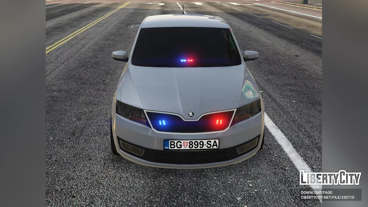 2014 Skoda Rapid Policija Srbije / Serbian Police Pack Marked / Unmarked [ELS | Non-ELS | Replace | Template | 4K] / GTA 5