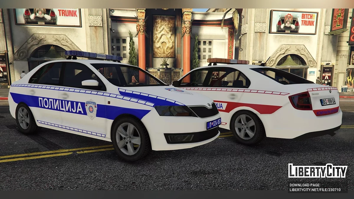 2014 Skoda Rapid Policija Srbije / Serbian Police Pack Marked / Unmarked [ELS | Non-ELS | Replace | Template | 4K] / GTA 5