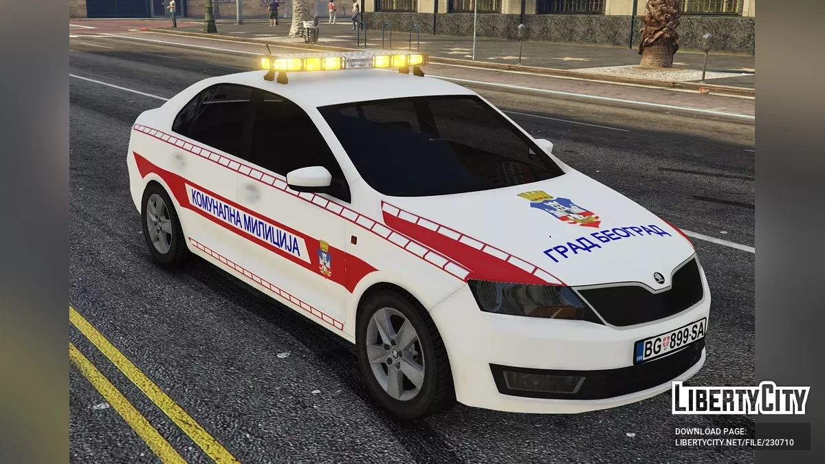2014 Skoda Rapid Policija Srbije / Serbian Police Pack Marked / Unmarked [ELS | Non-ELS | Replace | Template | 4K] / GTA 5
