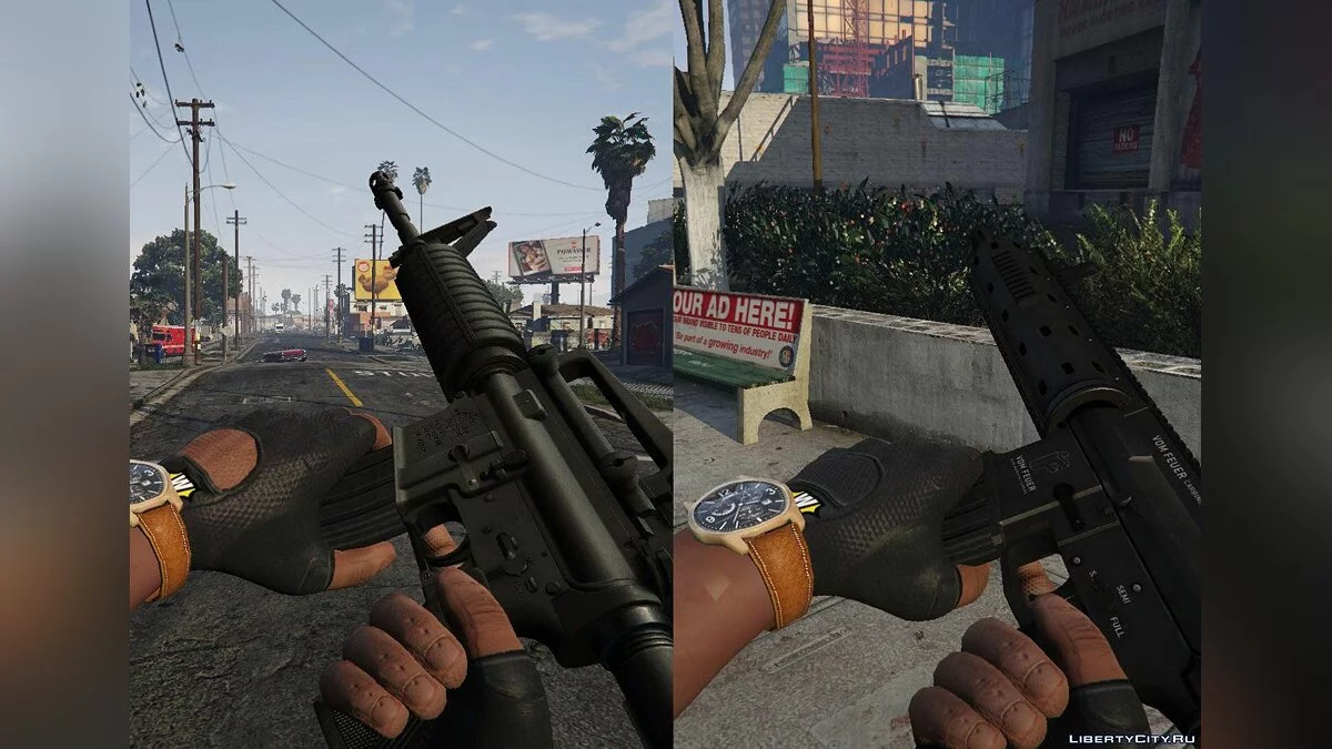 Fingerless Black Gloves / GTA 5