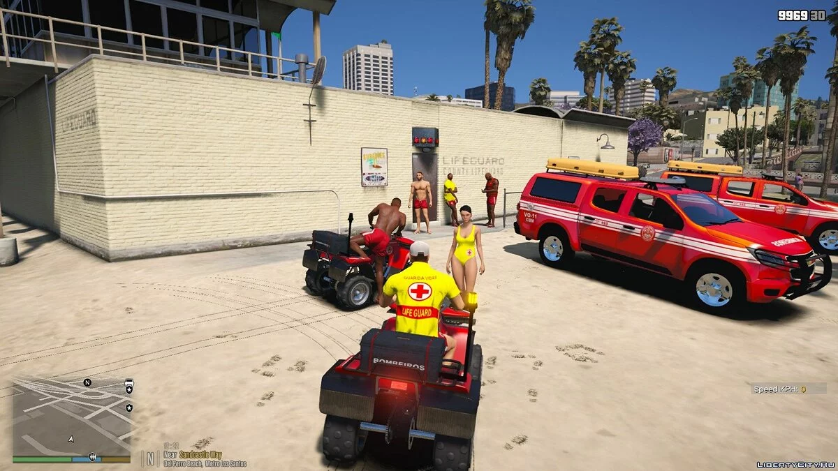 Новая форма для спасателей на пляже + квадроцикл / GTA 5