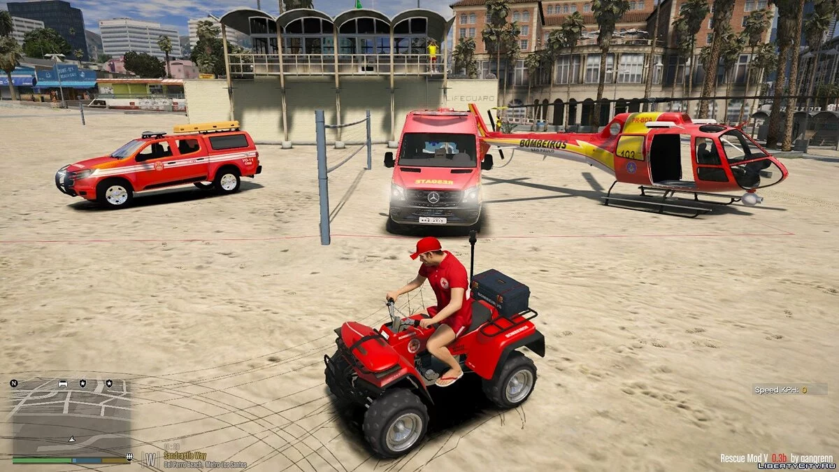 Новая форма для спасателей на пляже + квадроцикл / GTA 5