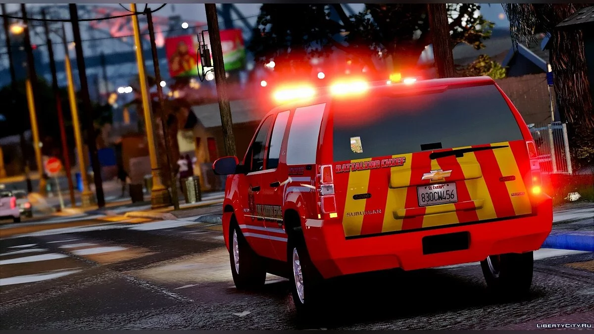 Los Santos Fire Department Chevrolet Suburban [ELS] / GTA 5