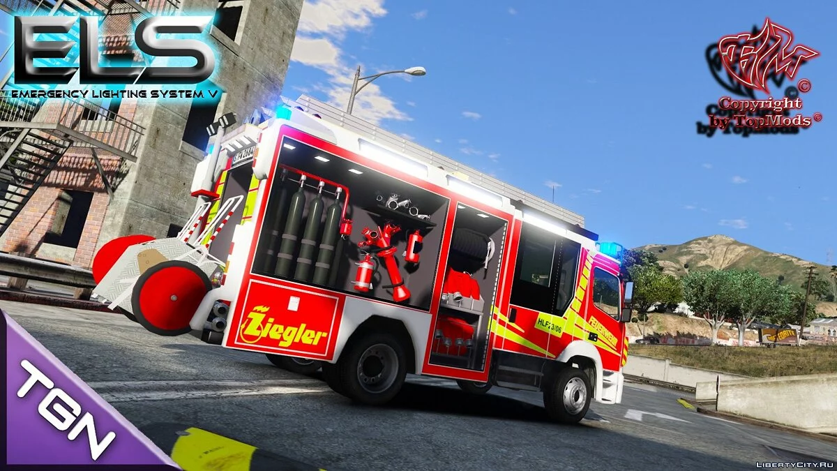 Mercedes-Benz Atego HLF Töpfe + Script [ELS] (German Firetruck) 2.0.0 / GTA 5