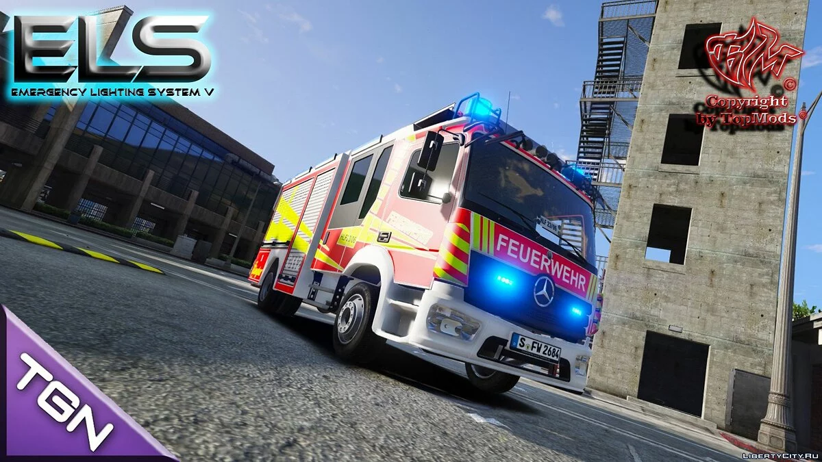 Mercedes-Benz Atego HLF Töpfe + Script [ELS] (German Firetruck) 2.0.0 / GTA 5