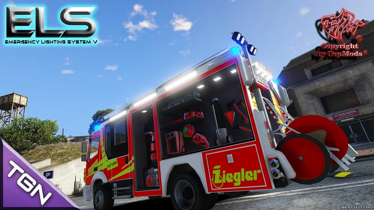 Mercedes-Benz Atego HLF Töpfe + Script [ELS] (German Firetruck) 2.0.0 / GTA 5