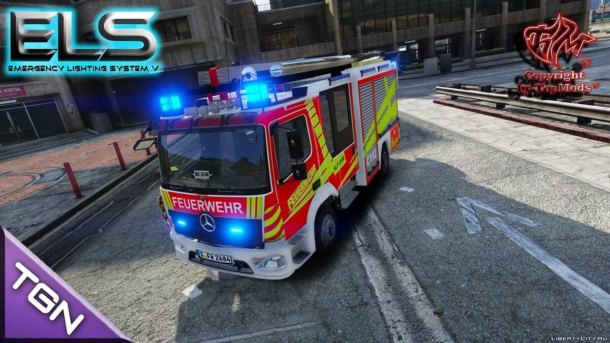 Mercedes-Benz Atego HLF Töpfe + Script [ELS] (German Firetruck) 2.0.0 / GTA 5