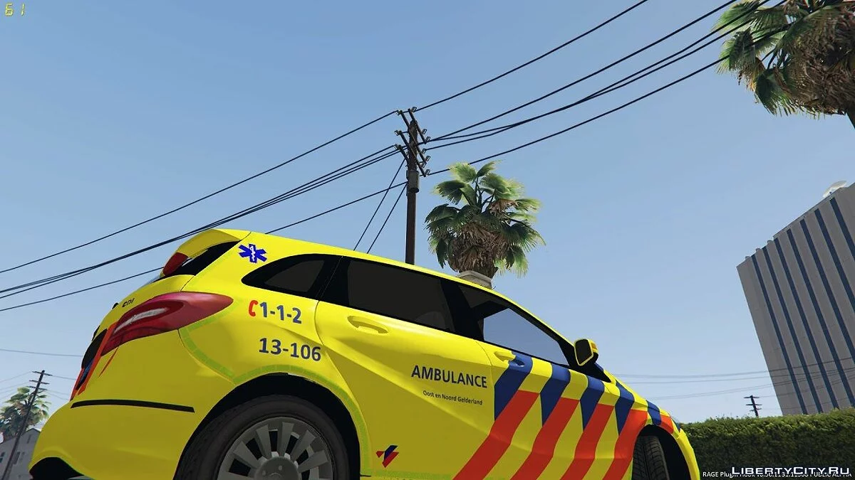 Dutch Ambulance Mercedes B Klasse 1.0 / GTA 5