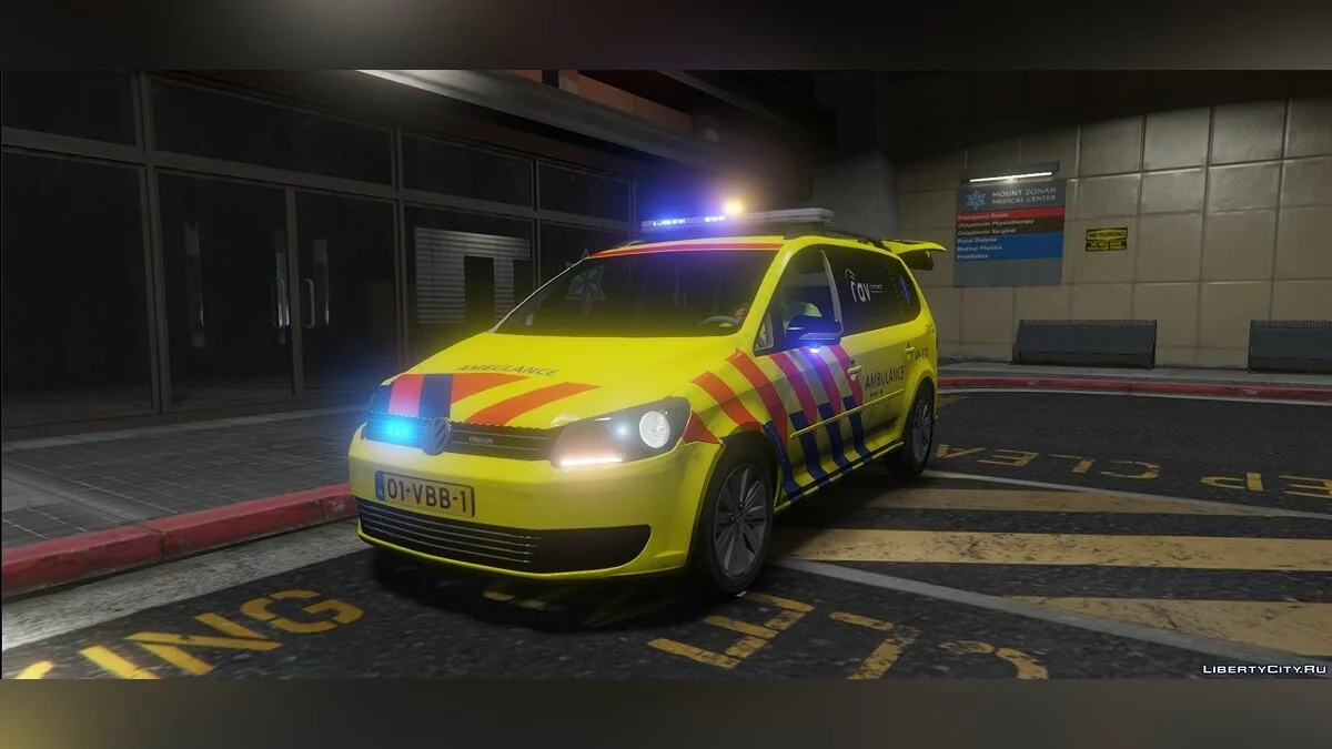 Volkswagen Touran 2011 Dutch MMT Ambulance [ELS/REPLACE/INTERIOR] 1.0 / GTA 5