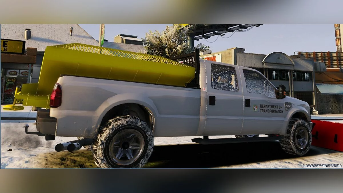 F350 Snow Plow [ELS] Civillian, DOT and FD Versions Rotating SNOW PLOW / GTA 5