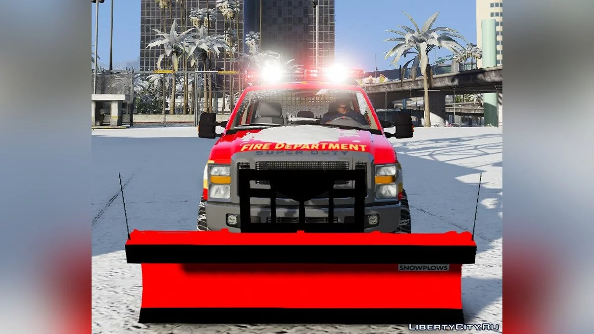 F350 Snow Plow [ELS] Civillian, DOT and FD Versions Rotating SNOW PLOW / GTA 5