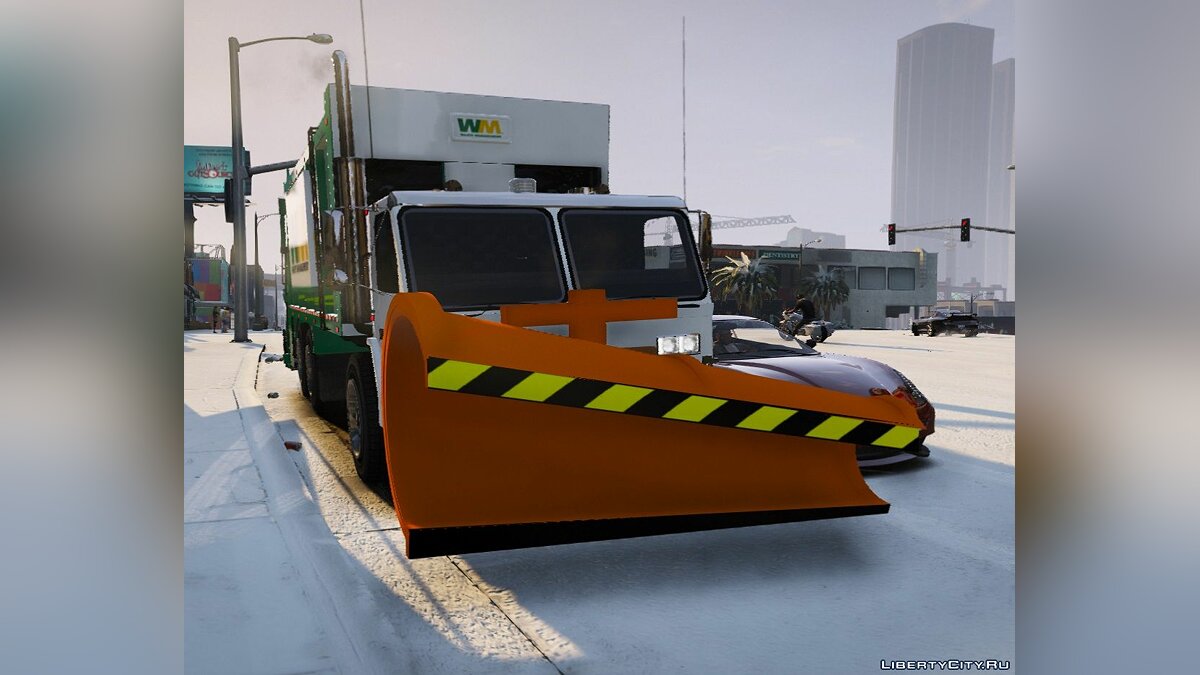 Скачать Garbage Truck w/ Snow Plow [ELS/MAPPED] [TEMPLATE] [Multi-Livery  Capable] 1.00 для GTA 5