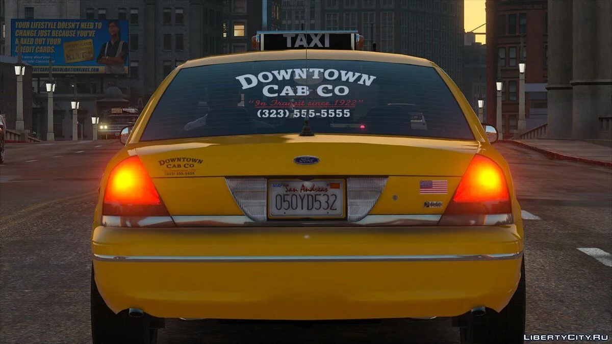 Los Santos Downtown Cab Co HQ Crown Victoria Taxi / GTA 5