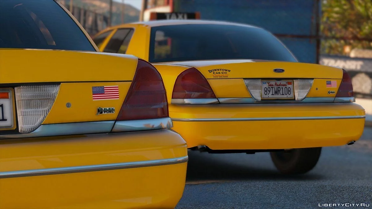 Los Santos Downtown Cab Co HQ Crown Victoria Taxi / GTA 5