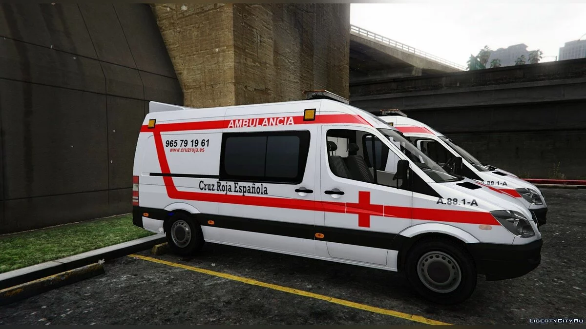 Mercedes Sprinter | Ambulancia Cruz Roja 1.0 / GTA 5
