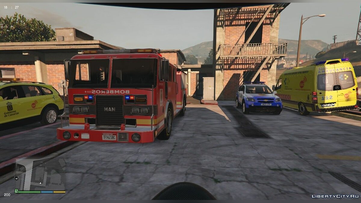 Скачать Camion de bomberos Cabildo de La Palma Canarias 1.0 для GTA 5