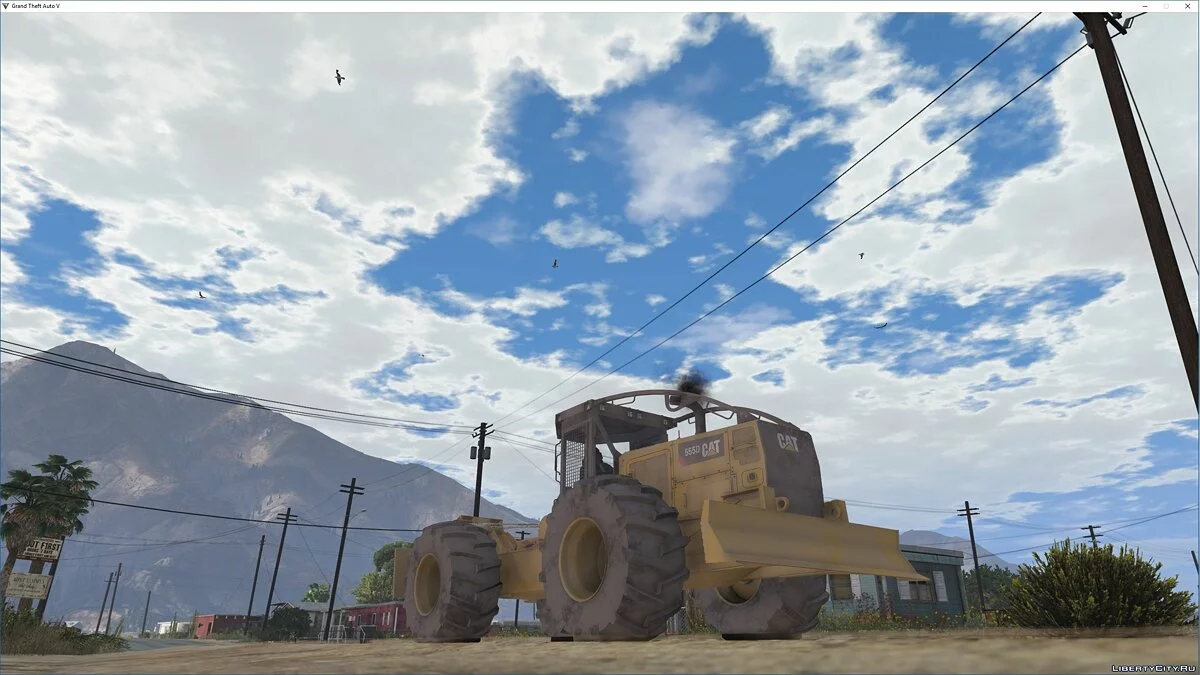 Колесный трелевочный трактор Caterpillar 555d 2018 / GTA 5