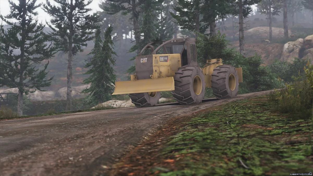 Колесный трелевочный трактор Caterpillar 555d 2018 / GTA 5