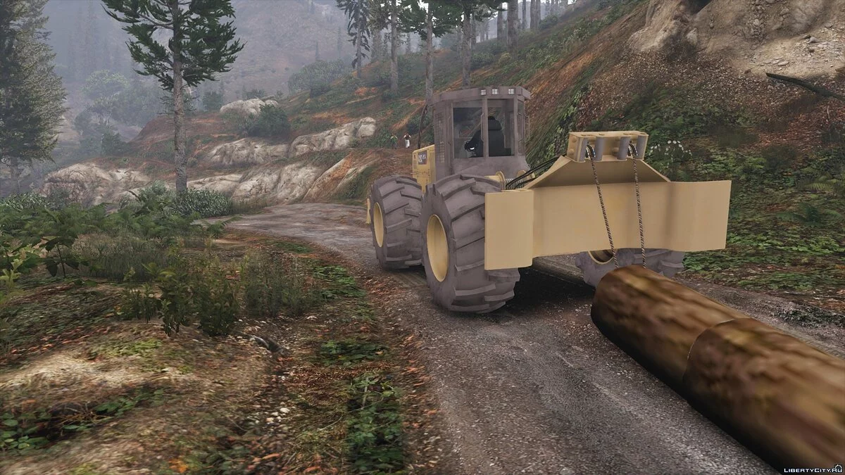 Колесный трелевочный трактор Caterpillar 555d 2018 / GTA 5