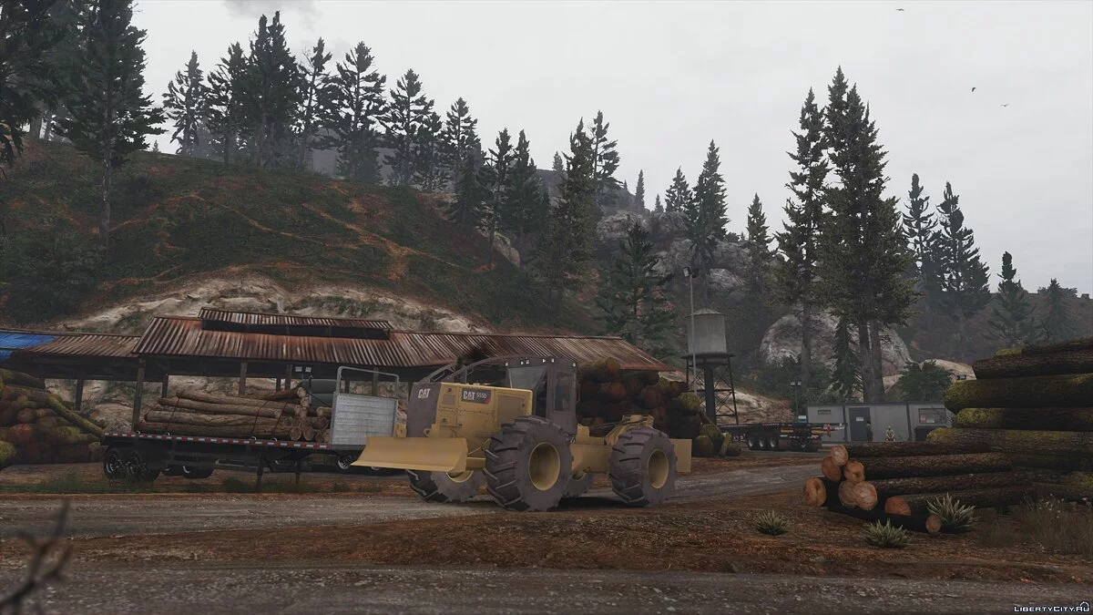 Колесный трелевочный трактор Caterpillar 555d 2018 / GTA 5