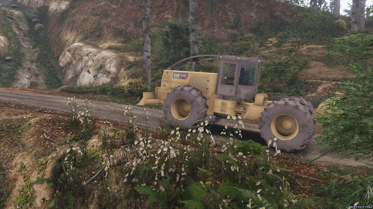 Колесный трелевочный трактор Caterpillar 555d 2018 / GTA 5