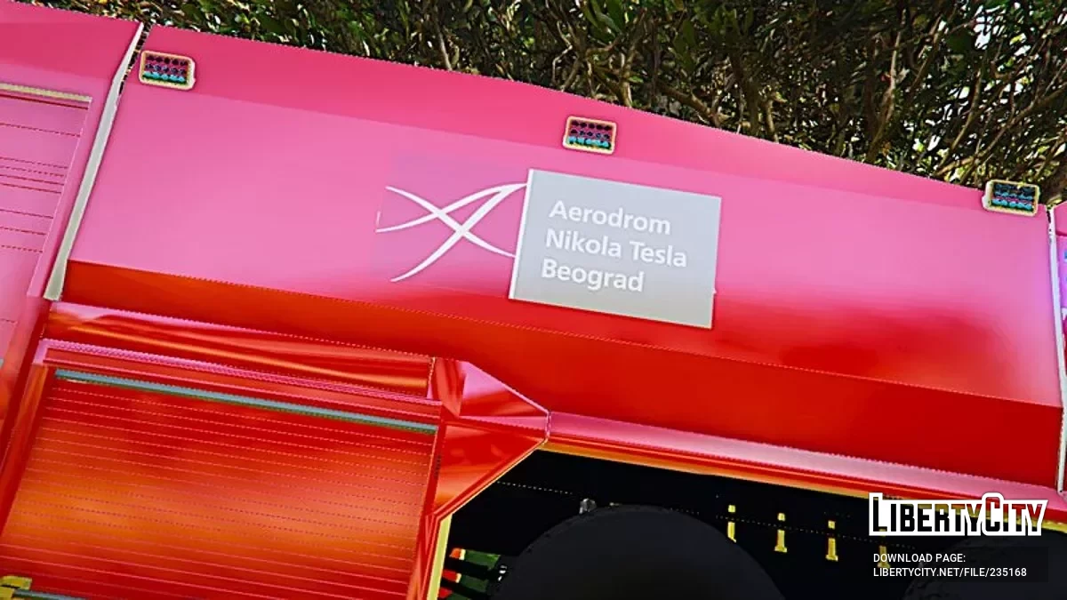 Rosenbauer Panther: Aerodrom Nikola Tesla – Fire & Rescue Service - Vatrogasci Spasioci [Replace | Non-ELS] / GTA 5