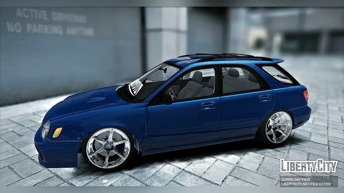 2002 Subaru Impreza WRX Wagon With Custom Window Decals / GTA 5