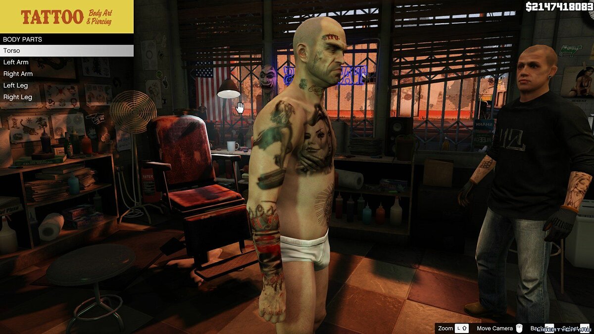 Скачать Online Tattoos For Trevor для GTA 5