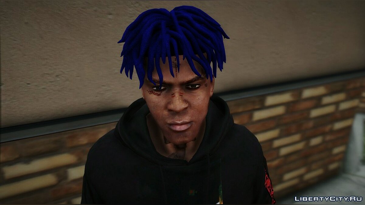 Скачать Franklin Face Tattoo XXXTentacion 1.1 для GTA 5