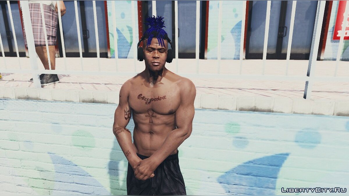 Скачать XXXTENTACION Tattoos Body For Franklin для GTA 5