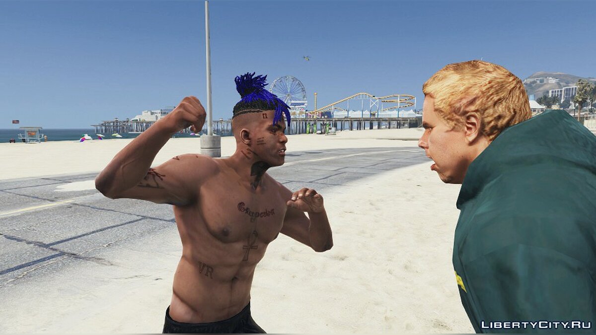 Скачать XXXTENTACION Tattoos Body For Franklin для GTA 5