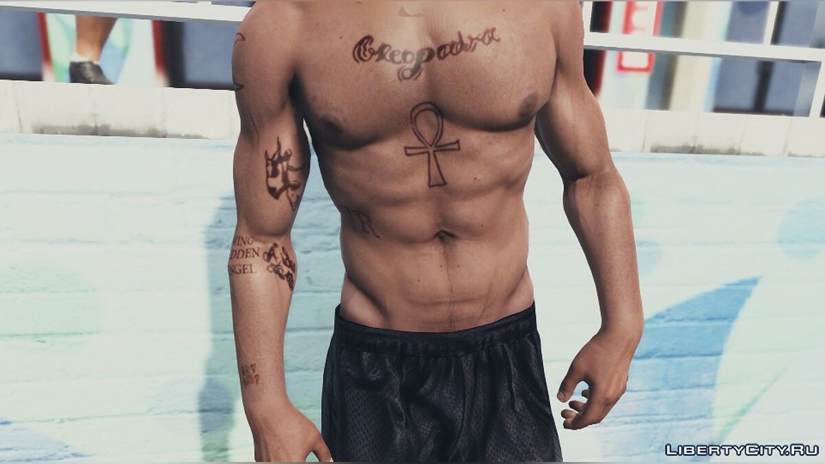 Скачать XXXTENTACION Tattoos Body For Franklin для GTA 5