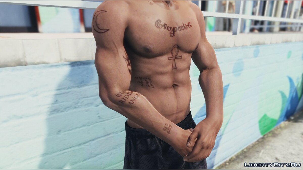 Скачать XXXTENTACION Tattoos Body For Franklin для GTA 5