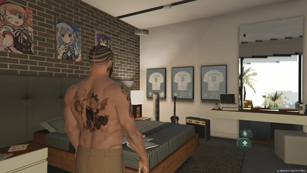 Franklin Anime tattoo pack (Tonari no Kyuuketsuki-san) 1.0 / GTA 5