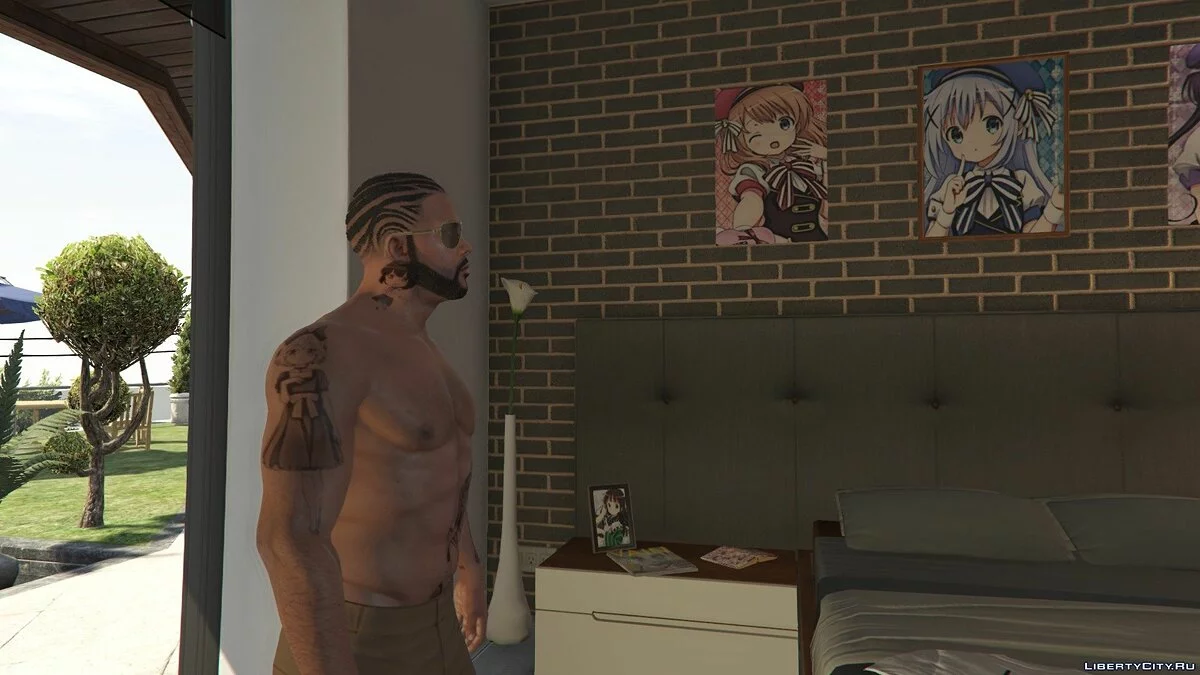 Franklin Anime tattoo pack (Tonari no Kyuuketsuki-san) 1.0 / GTA 5