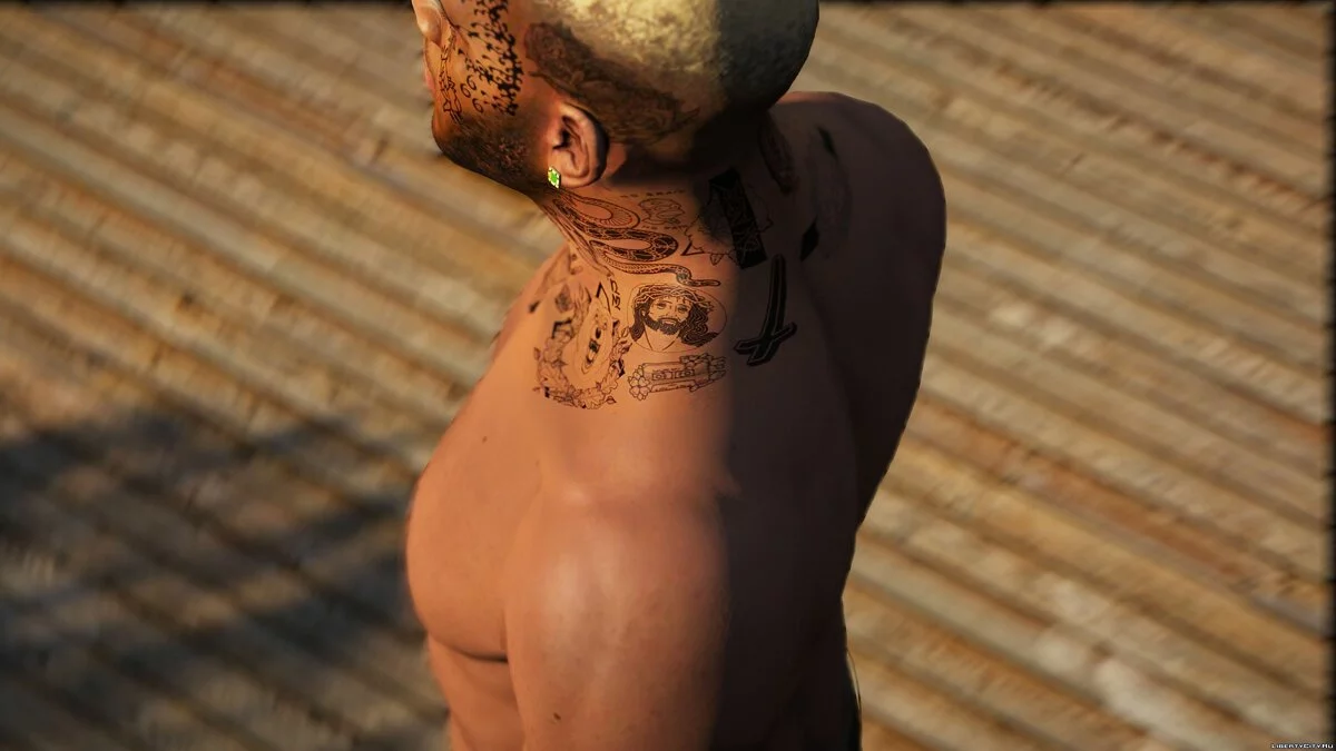 HD татуировки для лица Франклина / GTA 5