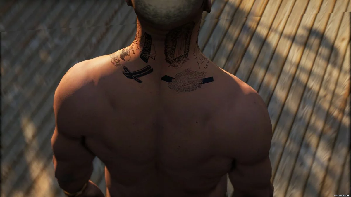 HD татуировки для лица Франклина / GTA 5