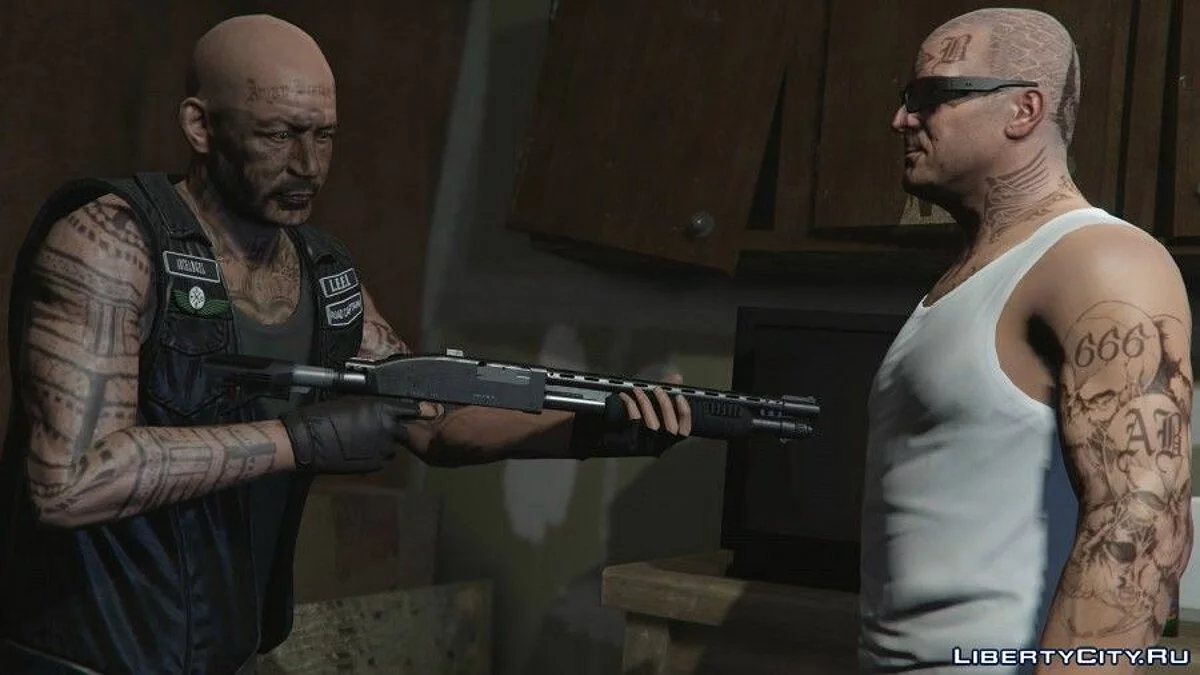 Пак татуировок бандитской группировки Aryan Brotherhood / GTA 5