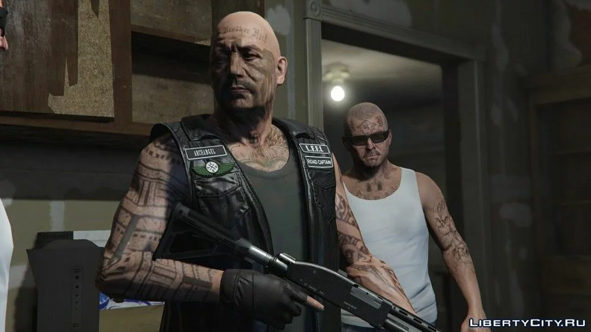 Пак татуировок бандитской группировки Aryan Brotherhood / GTA 5