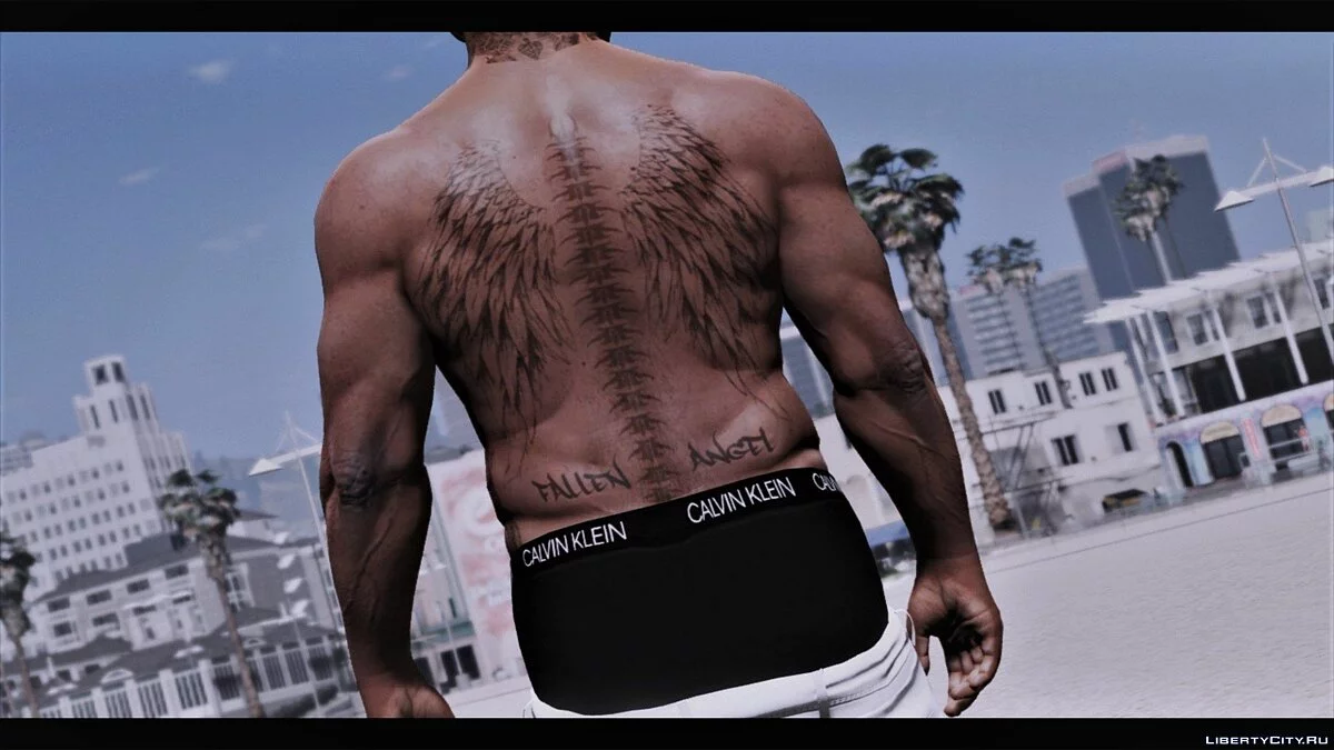Татуировки для Франклина - Body tattoos and Bullets Scars 2.3 / GTA 5