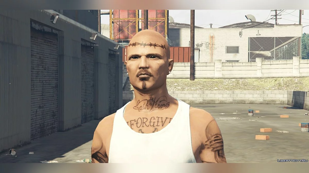 Тюремные татуировки на лице / GTA 5