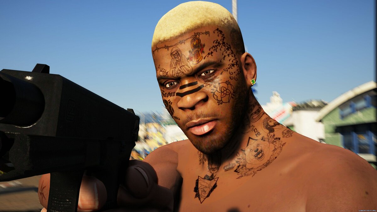 Tattoo face Franklin GTA 5