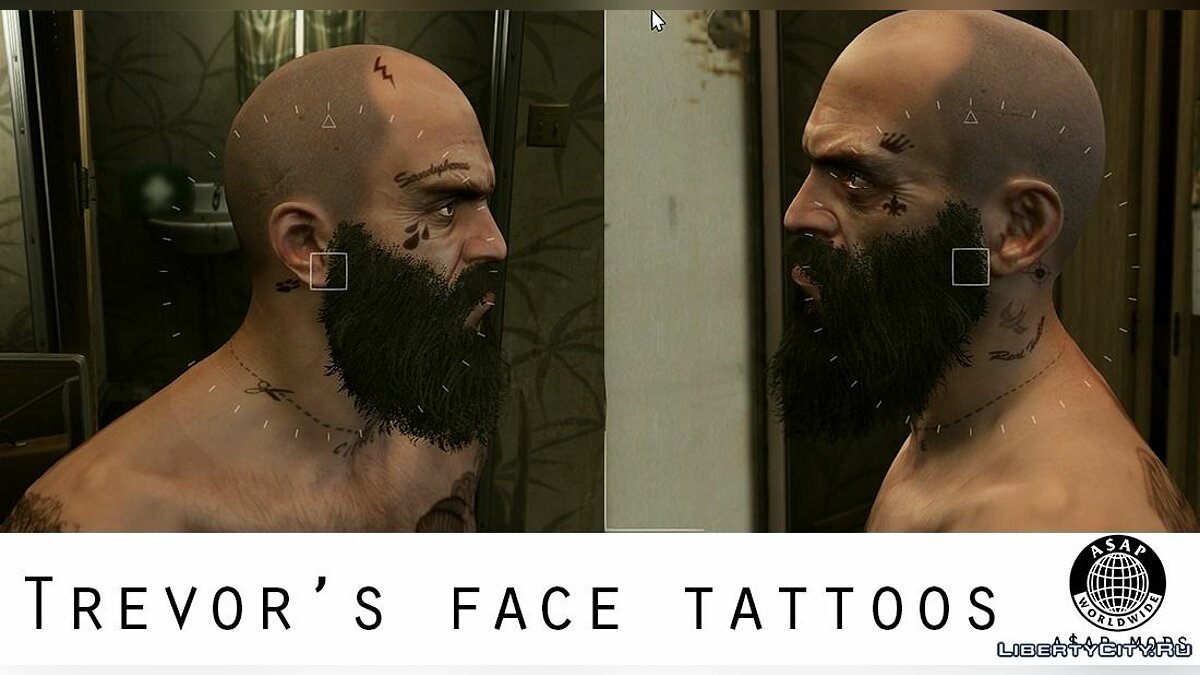 Download NEW HD Tattoos (+face tattoos/full sleeve) for Trevor, Franklin &  Michael  for GTA 5