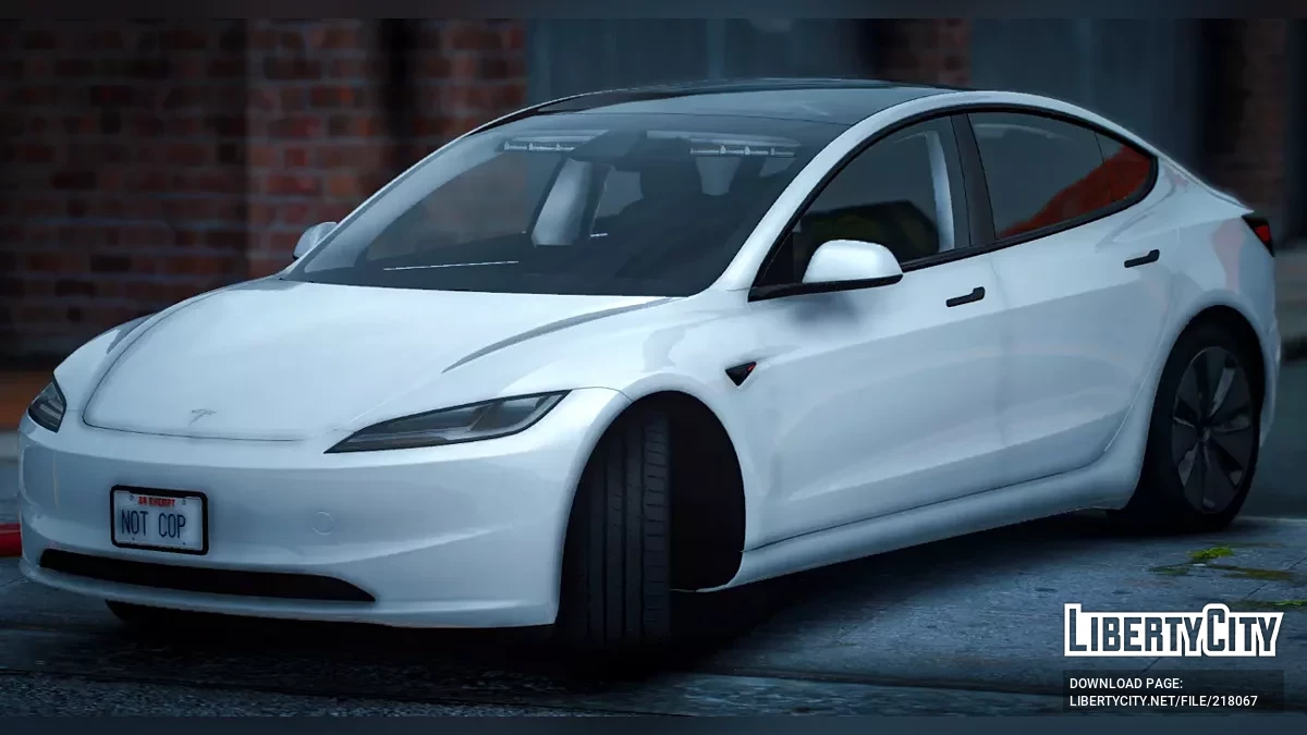 Tesla Model 3 Unmarked / GTA 5