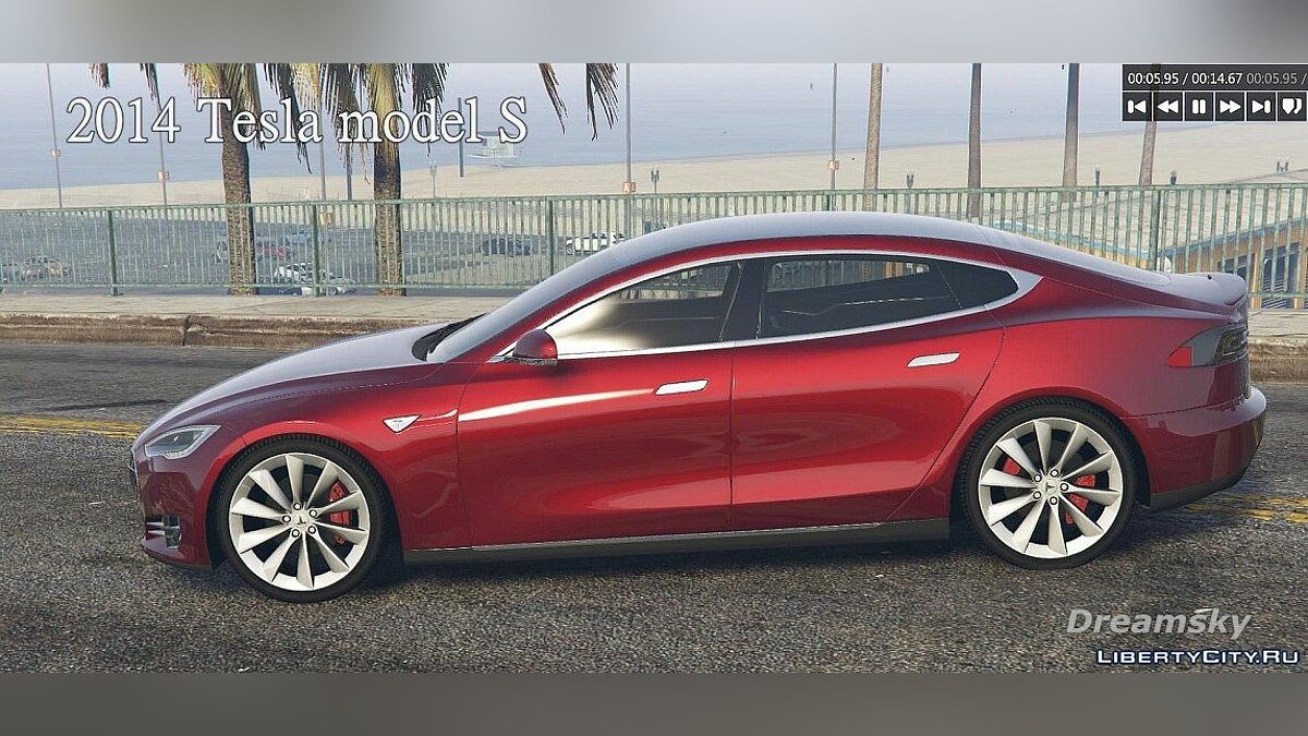 2014 Tesla Model S для GTA 5 - Картинка #4