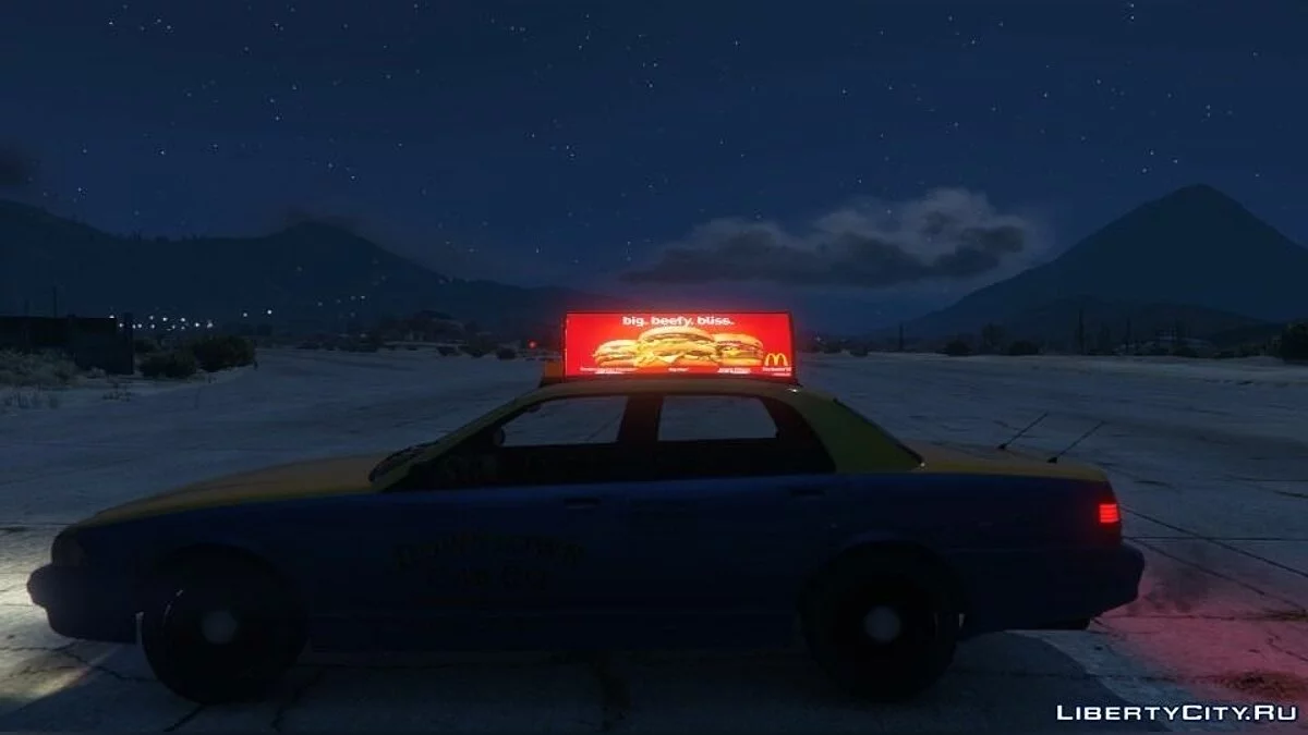 Реальная реклама на такси / Real Taxi Advertisement  / GTA 5